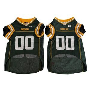 Bundle Green Bay Packers NFL Dog Jersey Size Large Football‎ Pet Apparel